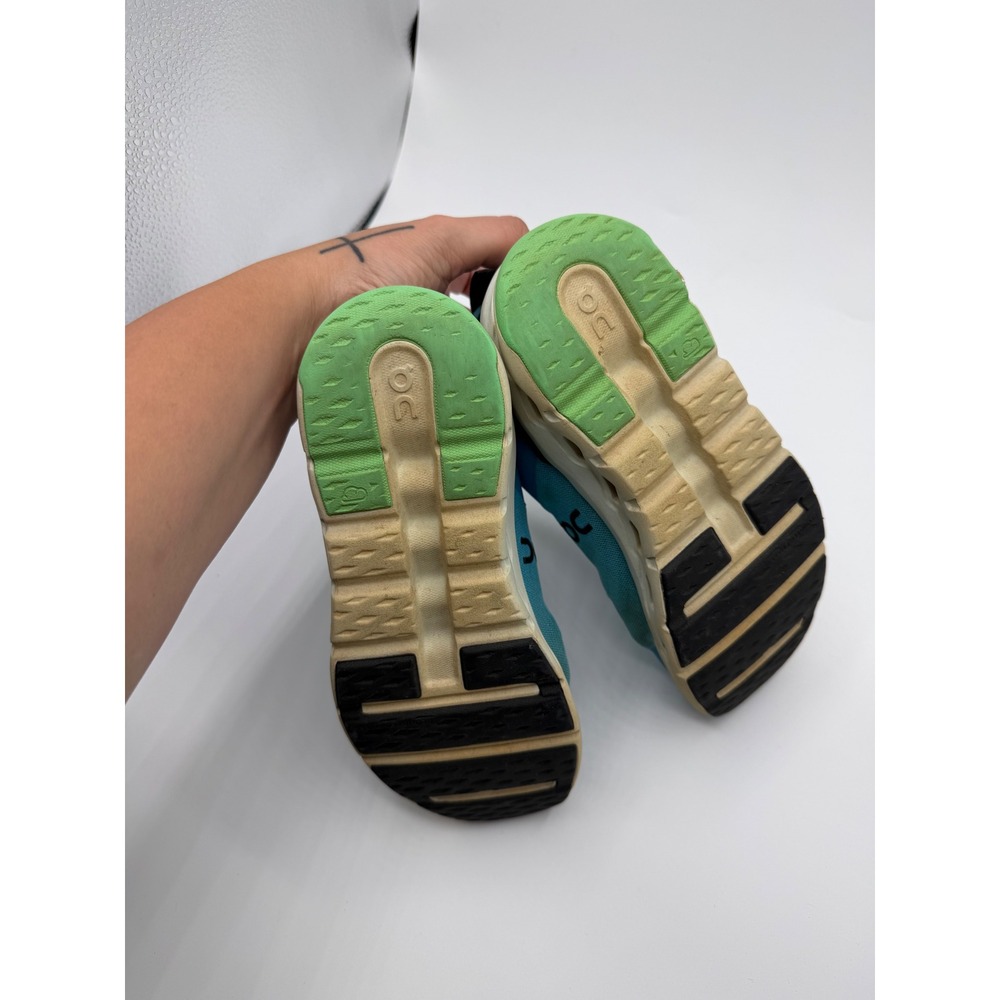 On Cloudgo Kids Running Shoes Blue Black Green USY 3.5 EU 35.5 Sneakers - Picture 5 of 6